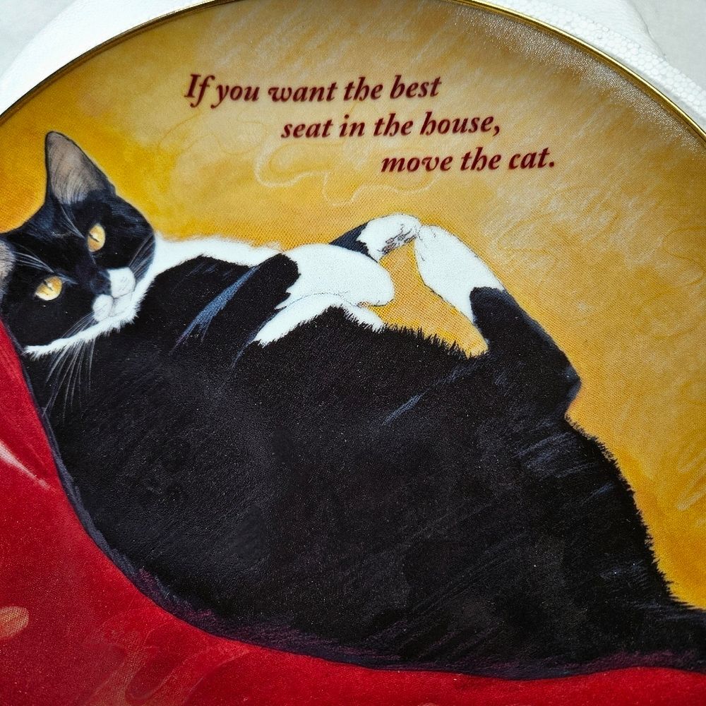 Danbury Mint Best Seat in the House Collectible Decorative Cat Plate